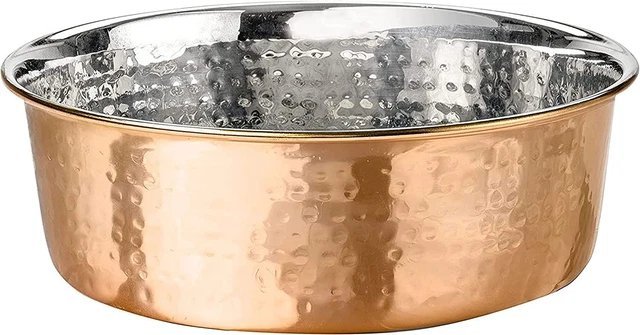 2. Neater Pet Brands Hammered Bowl, Copper Finish — Best Decorative