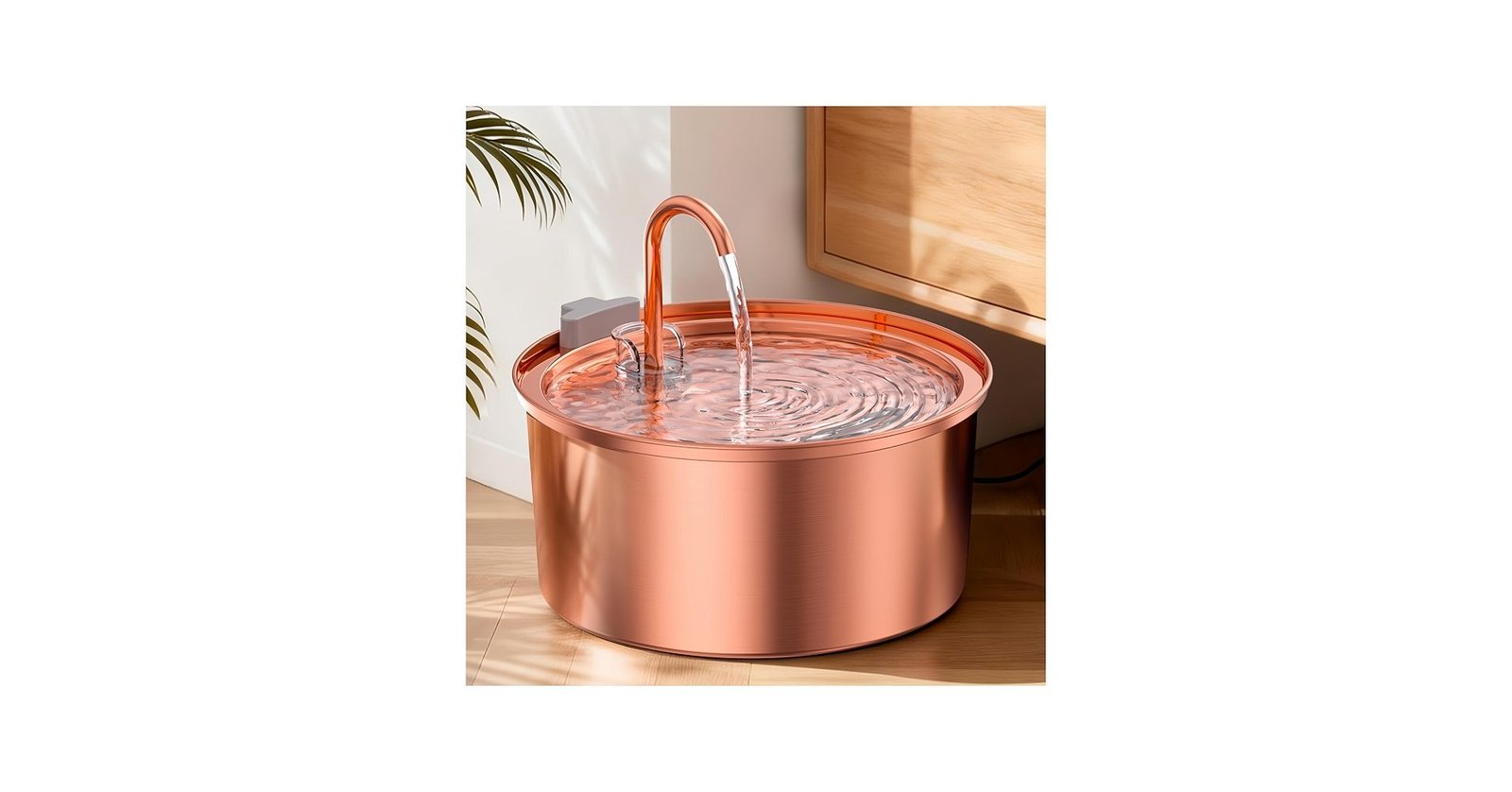 4. Tomxcute Swan Neck Fountain with Copper Spout — Best Fountain