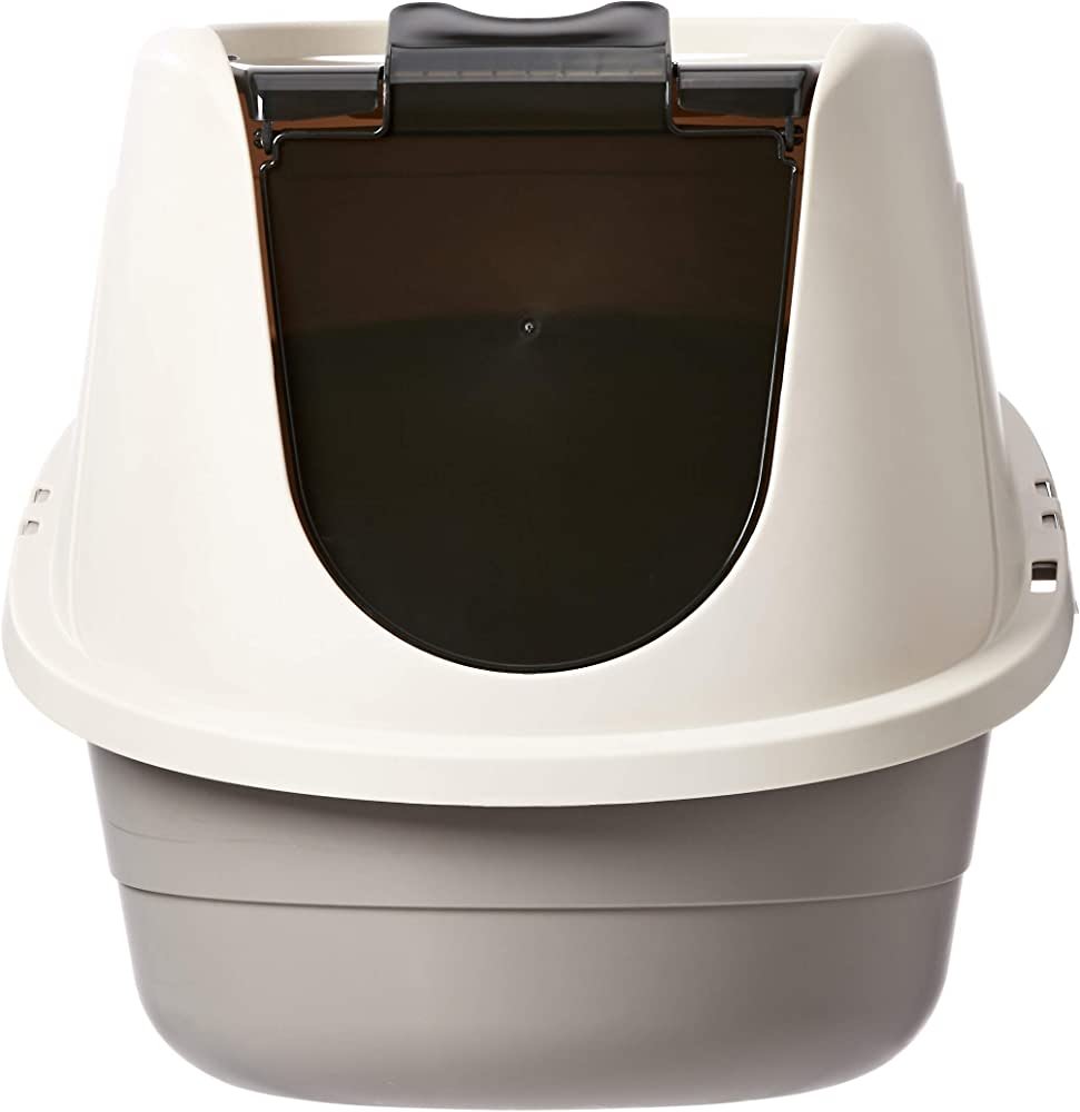 4. Amazon Basics No-Mess Hooded Litter Box, Large — Best Budget Large