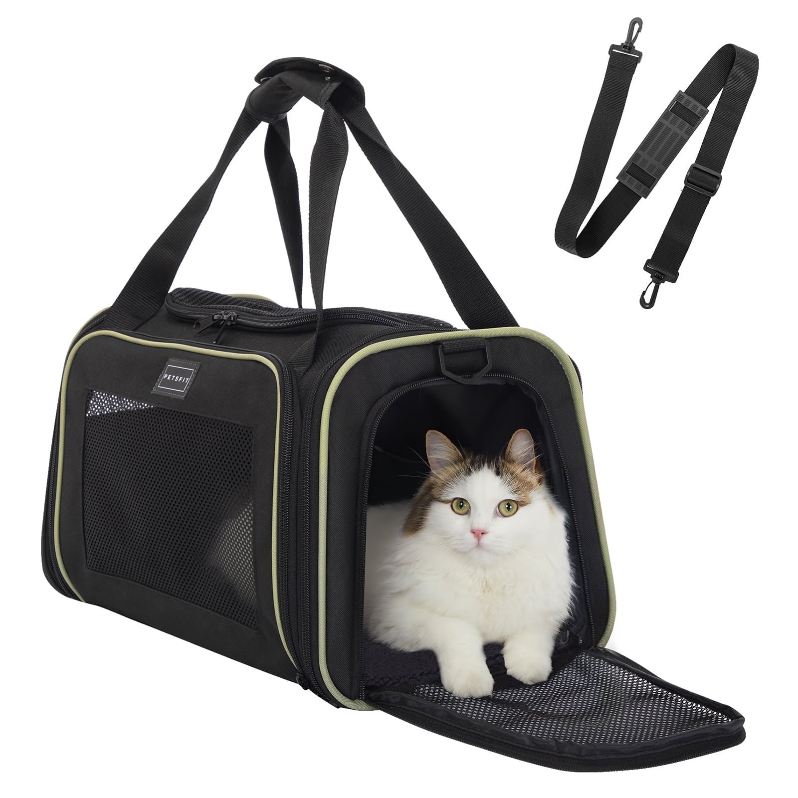 6. Petsfit Soft-Sided Cat Carrier — Best safety buckles