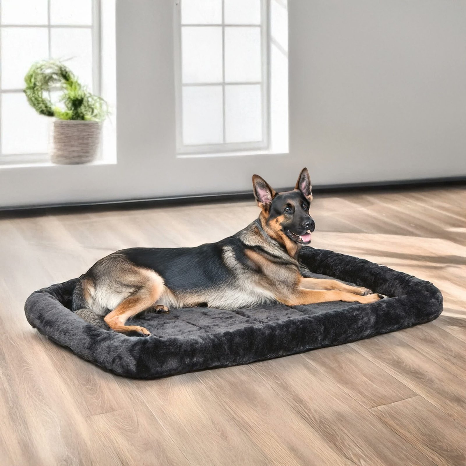2. MidWest QuietTime Bolster Fleece Bed — Best Classic Comfort