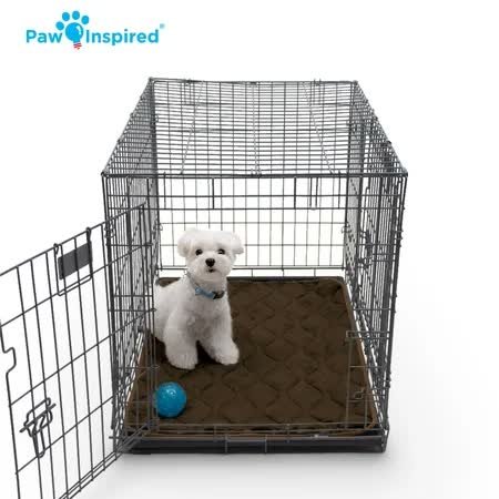 6. Paw Inspired Washable Padded Crate Mat — Budget Pick