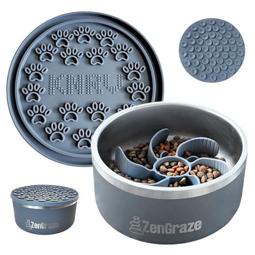 4. ZenGraze 5-in-1 Slow Feeder Bowl (64 oz) — Best Insulated Feeder