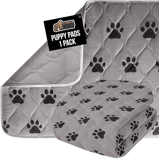 3. GORILLA GRIP Washable Puppy Pads (40″ x 26″) — Best for Puppies