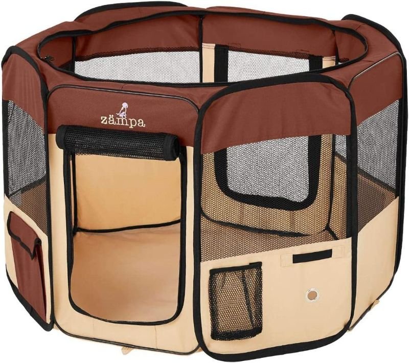 4. Zampa Pop Up Playpen (61" x 61" x 30") — Fastest Setup