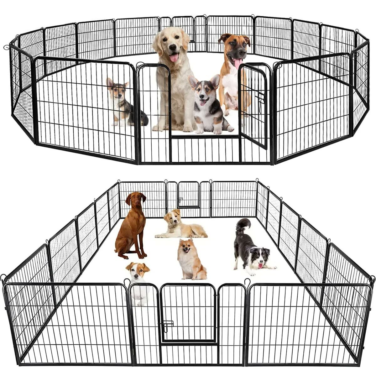 5. BestPet Dog Playpen (24", 16 Panels) — Best Value