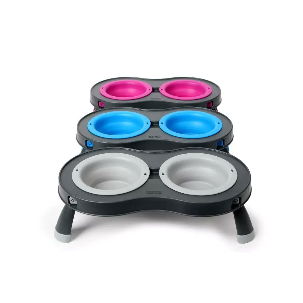 4. Dexas Popware Double Elevated Pet Feeder (Small) — Best Elevated Travel Station