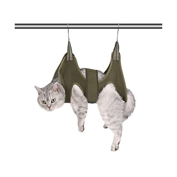 3. ATESON Cat Grooming Hammock (XS) — Best for Cats & Tiny Dogs
