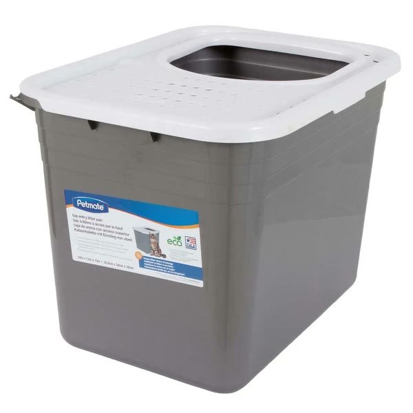 5. Petmate Top Entry Litter Pan — Budget Pick