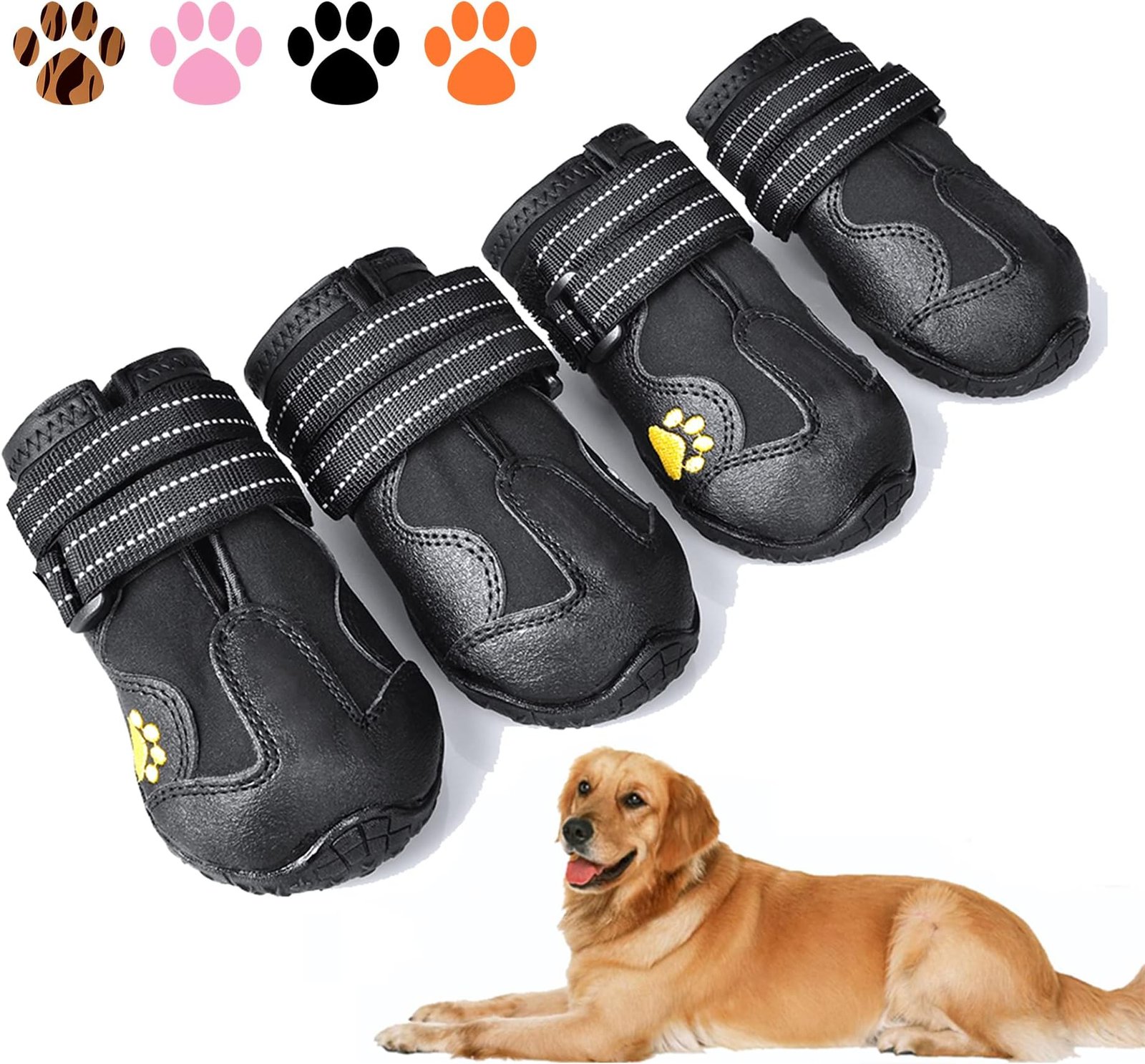 4. XSY&G Dog Boots (4-Pack) — Budget Alternative