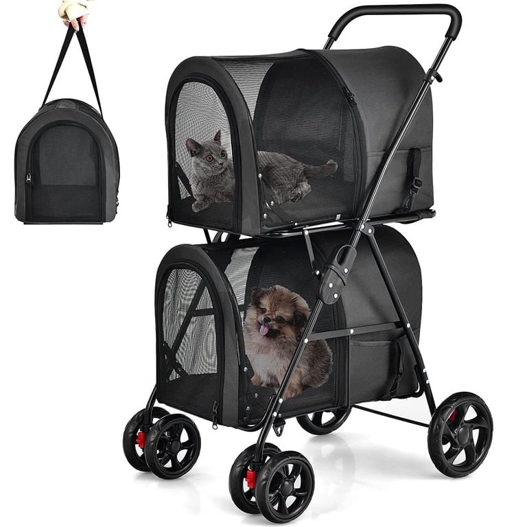 6. Double Layer Double-Decker Dog Stroller — Budget Double-Decker