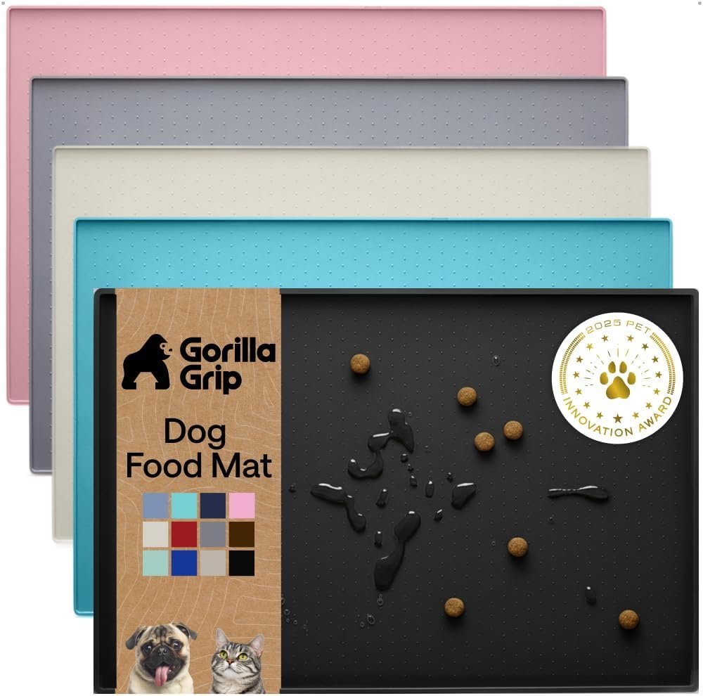 1. Gorilla Grip Dog Food Mat (18.5″ x 11.5″) — Best Overall