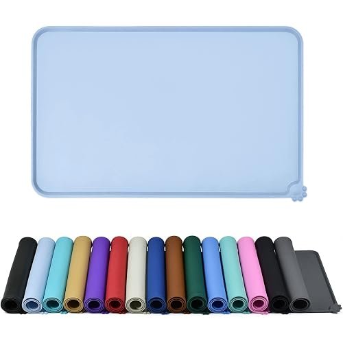 3. Reopet Waterproof Pet Feeding Mat (18.5″ x 11.5″) — Best Raised Edges