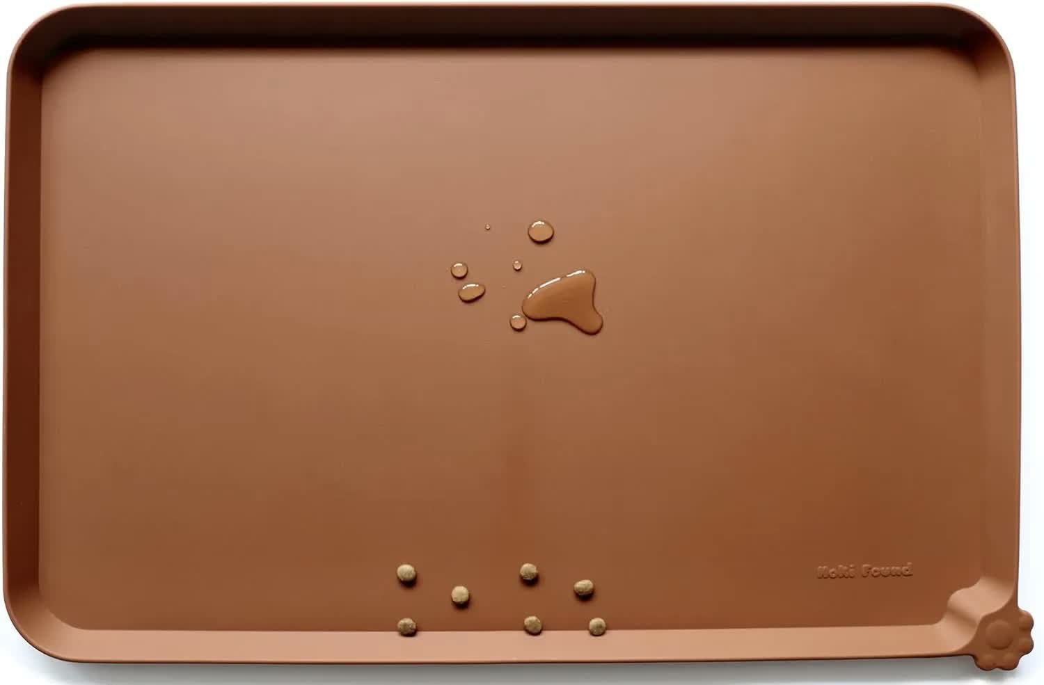 4. Hoki Found Silicone Pet Food Mat (22″ x 14″) — Best High-Lip Value