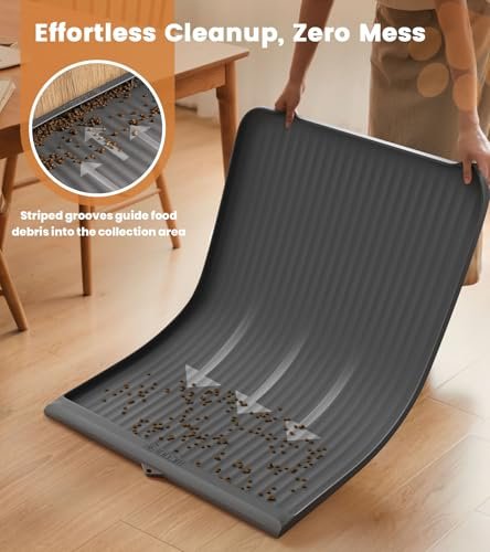6. HICOOI Dog Food Mat (36″ x 24″) — Best for Large Dogs