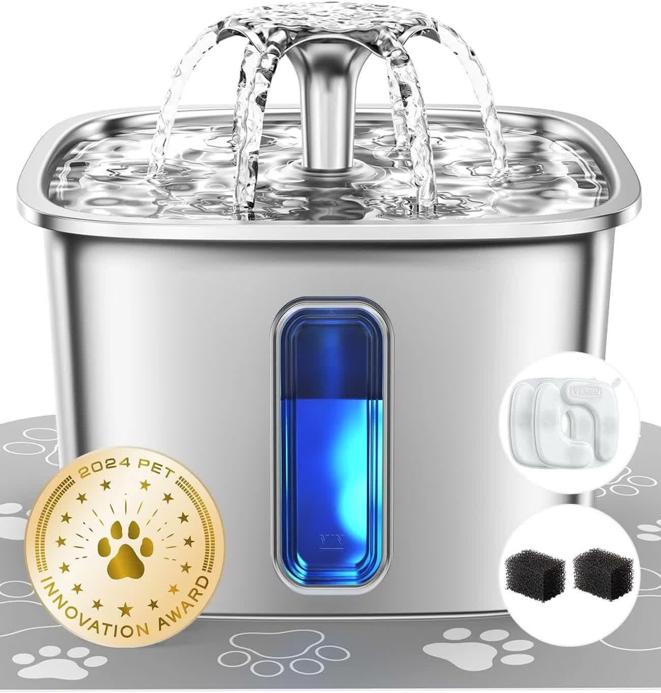 1. Veken 95oz/2.8L Pet Fountain — Best Overall