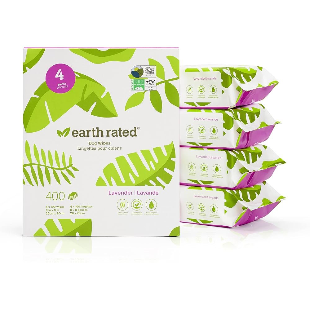 1. Earth Rated Grooming Wipes (400ct) — Best Overall Value