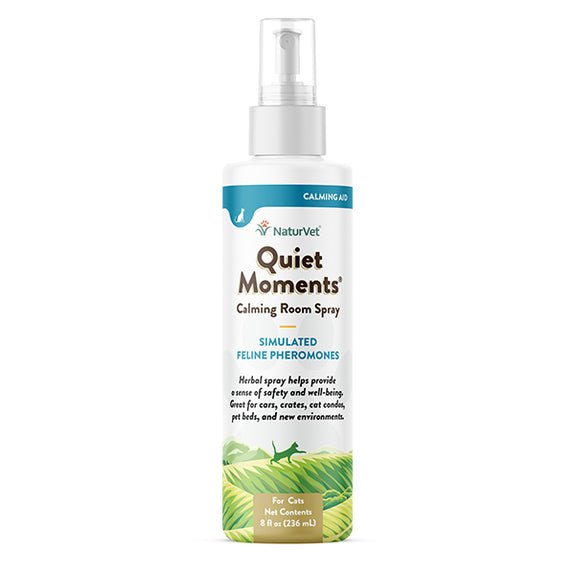 NaturVet Quiet Moments Herbal Calming Spray for Cats (8 oz) — Best herbal option
