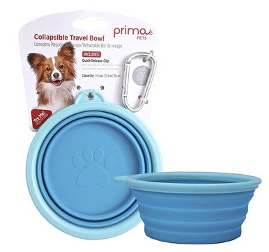 2. Prima Pets Collapsible Silicone Travel Bowl — Small (1.5 Cup) — Best Single Bowl