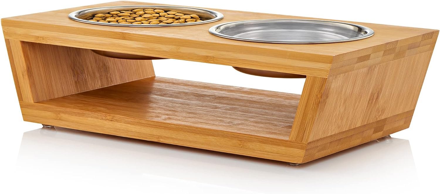 1. Pawfect Pets 4″ Elevated Dog Bowl Stand — Best Overall