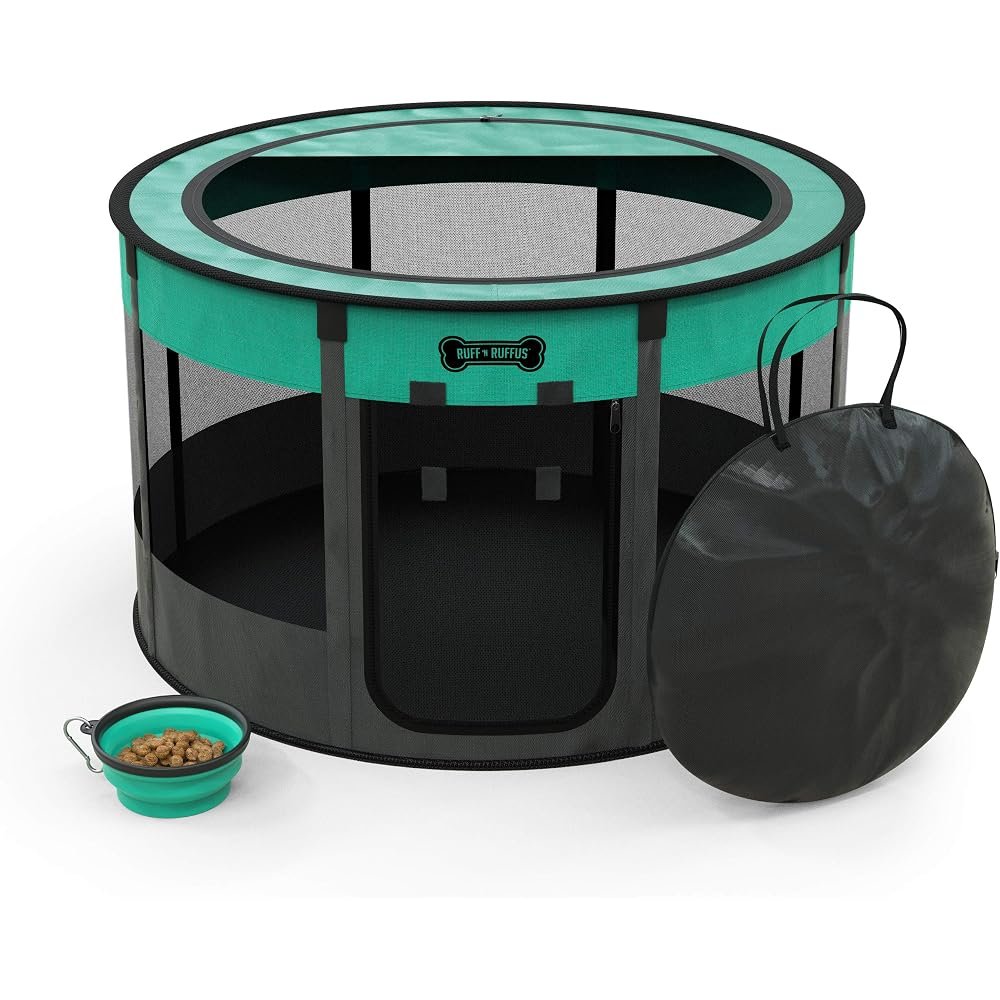 1. Ruff 'N Ruffus Portable Foldable Pet Playpen (29") — Best Overall
