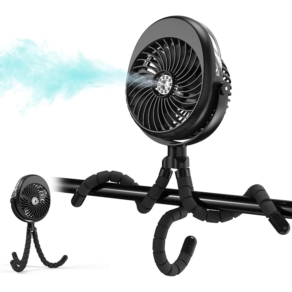 COMLIFE Misting Stroller Fan — Best Tripod Fold-Away