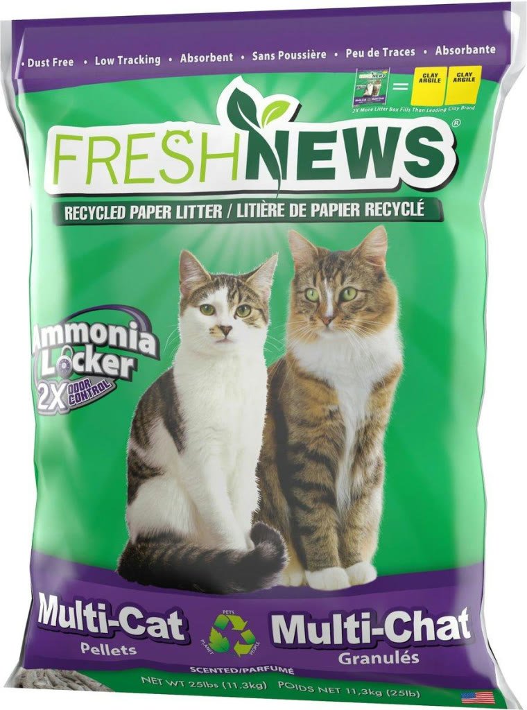 3. Fresh News Multi-Cat Non-Clumping (25 lb) — Best for Multi-Cat Homes