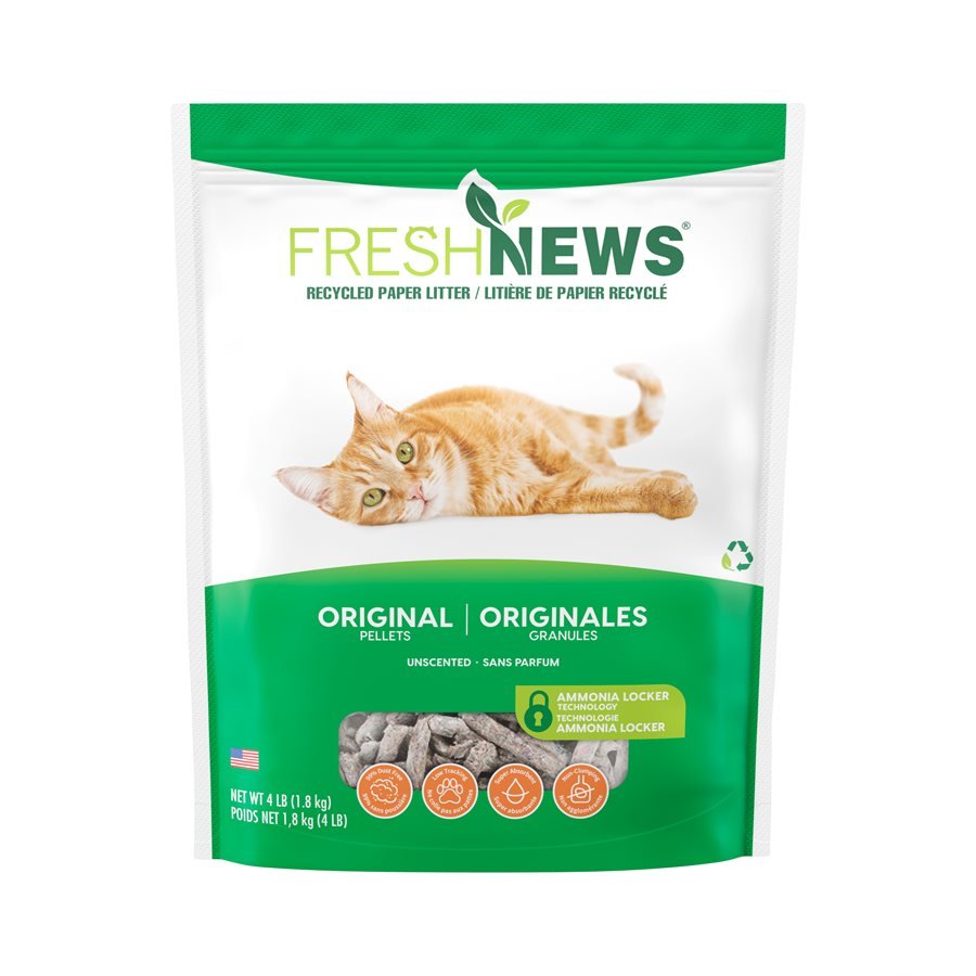 4. Fresh News Unscented Non-Clumping (4 lb) — Post-Surgery Pick