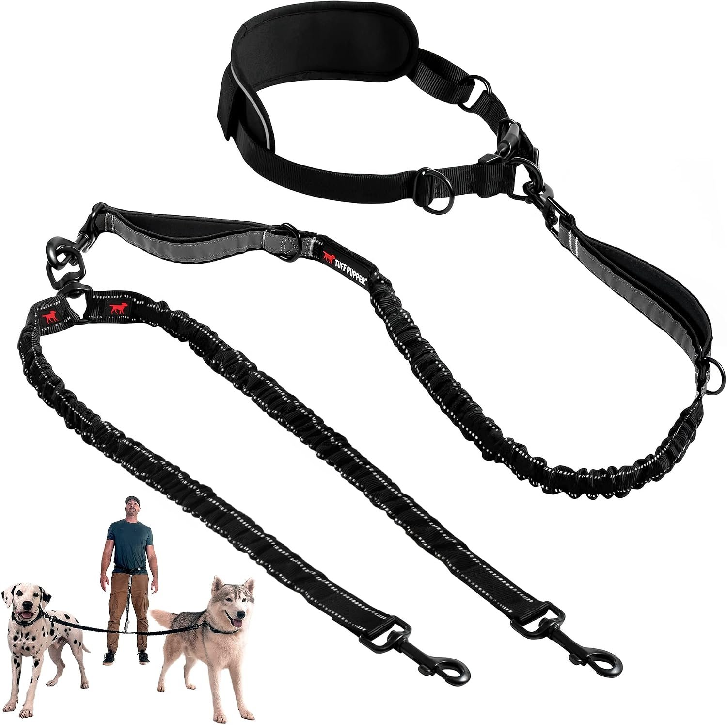 3. Tuff Pupper Heavy Duty Hands Free — Best for Strong Pullers