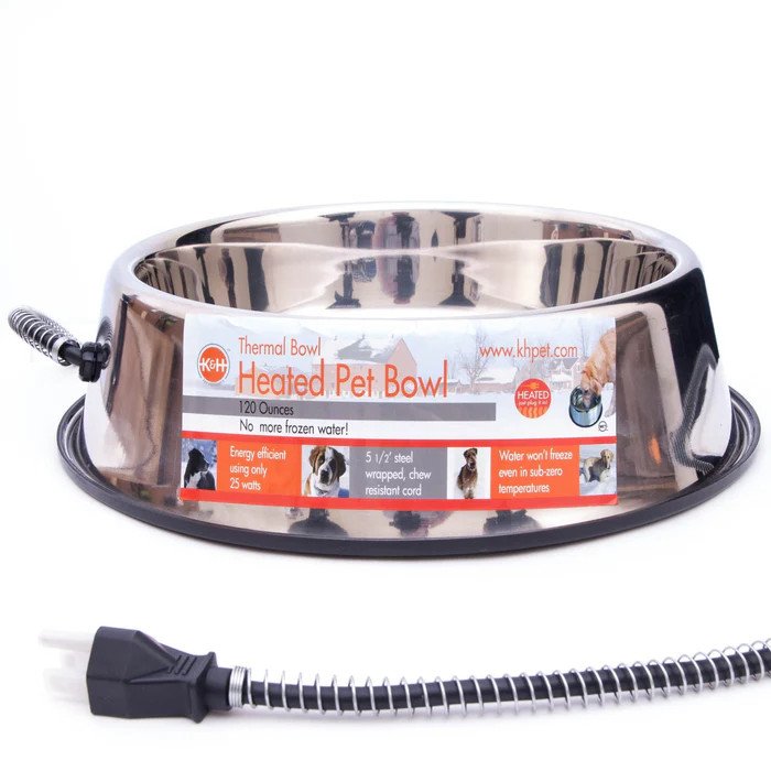 3. K&H Thermal-Bowl Stainless Steel, 102 oz — Best Stainless
