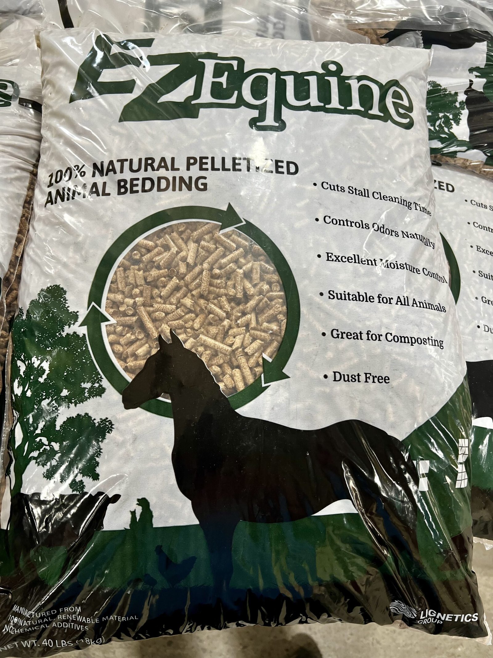 2. Lignetics EZ Equine Pine Pellet Bedding (40 lb) — Best Feed-Store Alternative