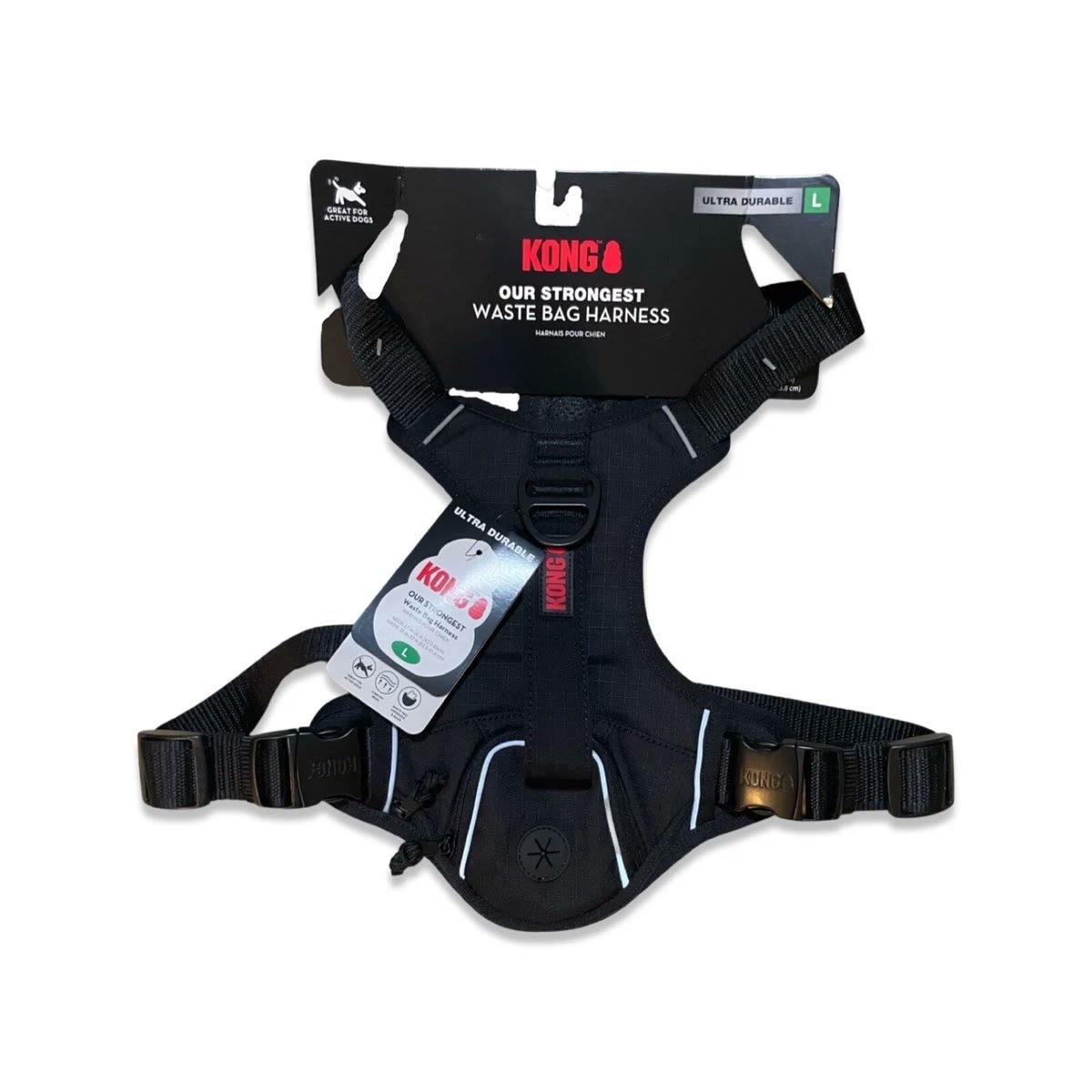 2. KONG Ultra Durable Waste Bag Harness — Best for Daily Walks