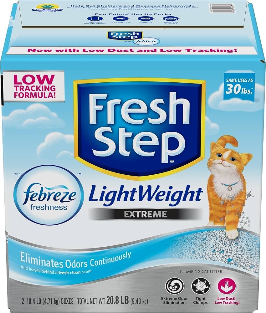 3. Fresh Step Lightweight Extreme Febreze (15.4 lb) — Best Odor Control