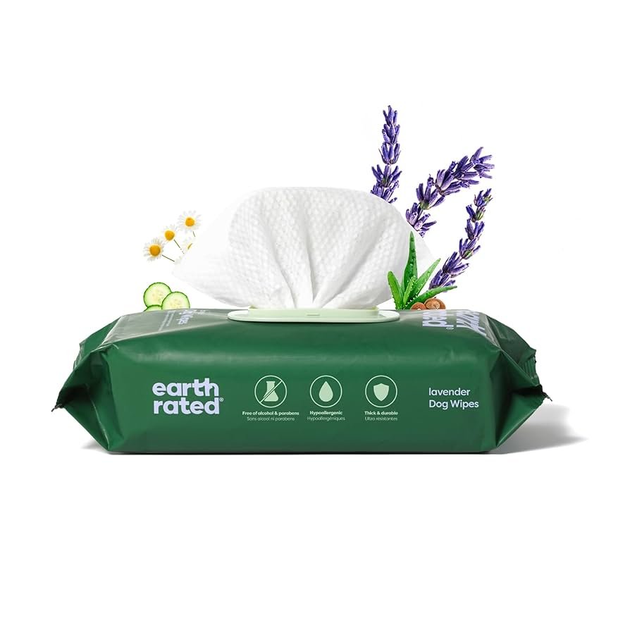 Earth Rated Dog Grooming Wipes Lavender Scented, 100 Count — Best 100ct soft pack