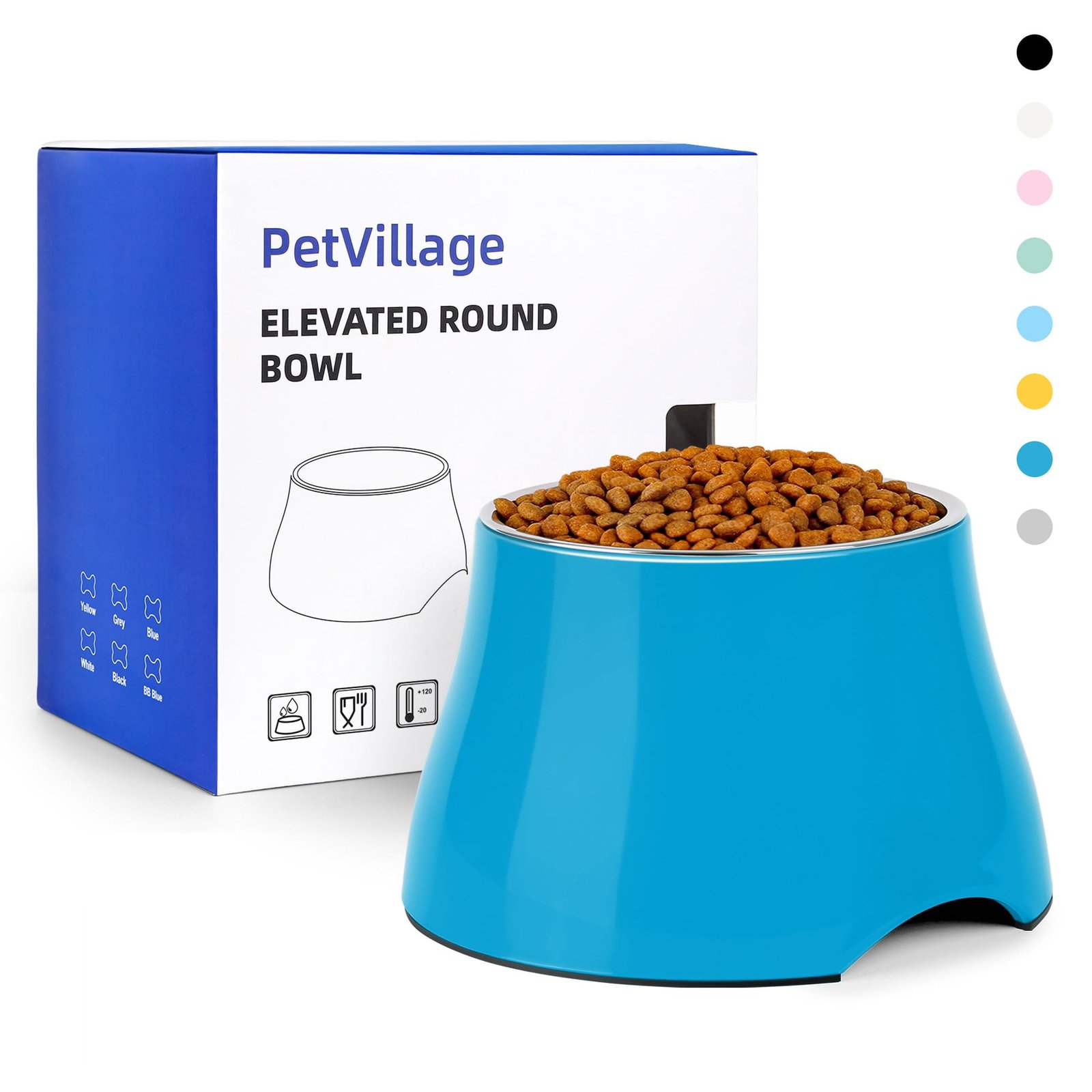 5. Petvillage Cone Friendly Non-Slip Bowl (M) — Best Elevated for Neck Comfort