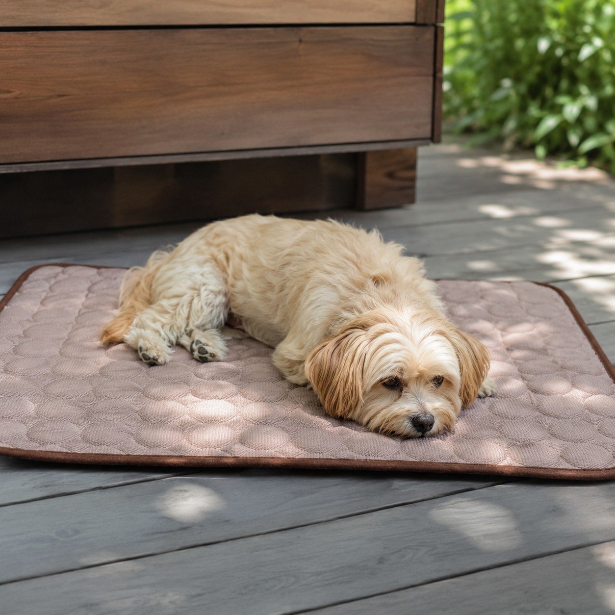 6. PetAmi Cooling Mat (Medium, Taupe) — The washable non-vest alternative