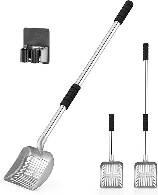 5. Yangbaga Metal Cat Litter Scoop — Best Adjustable Handle