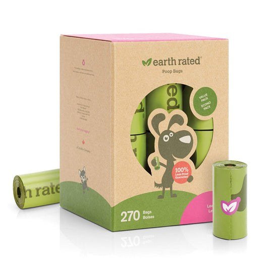 Earth Rated Poop Bags (270 ct, Lavender) — Best recycled mainstream