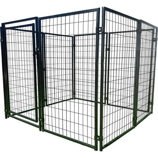 3. ALEKO DK5X5X4SQ 5'x5'x4' — Best Modular Galvanized Kennel