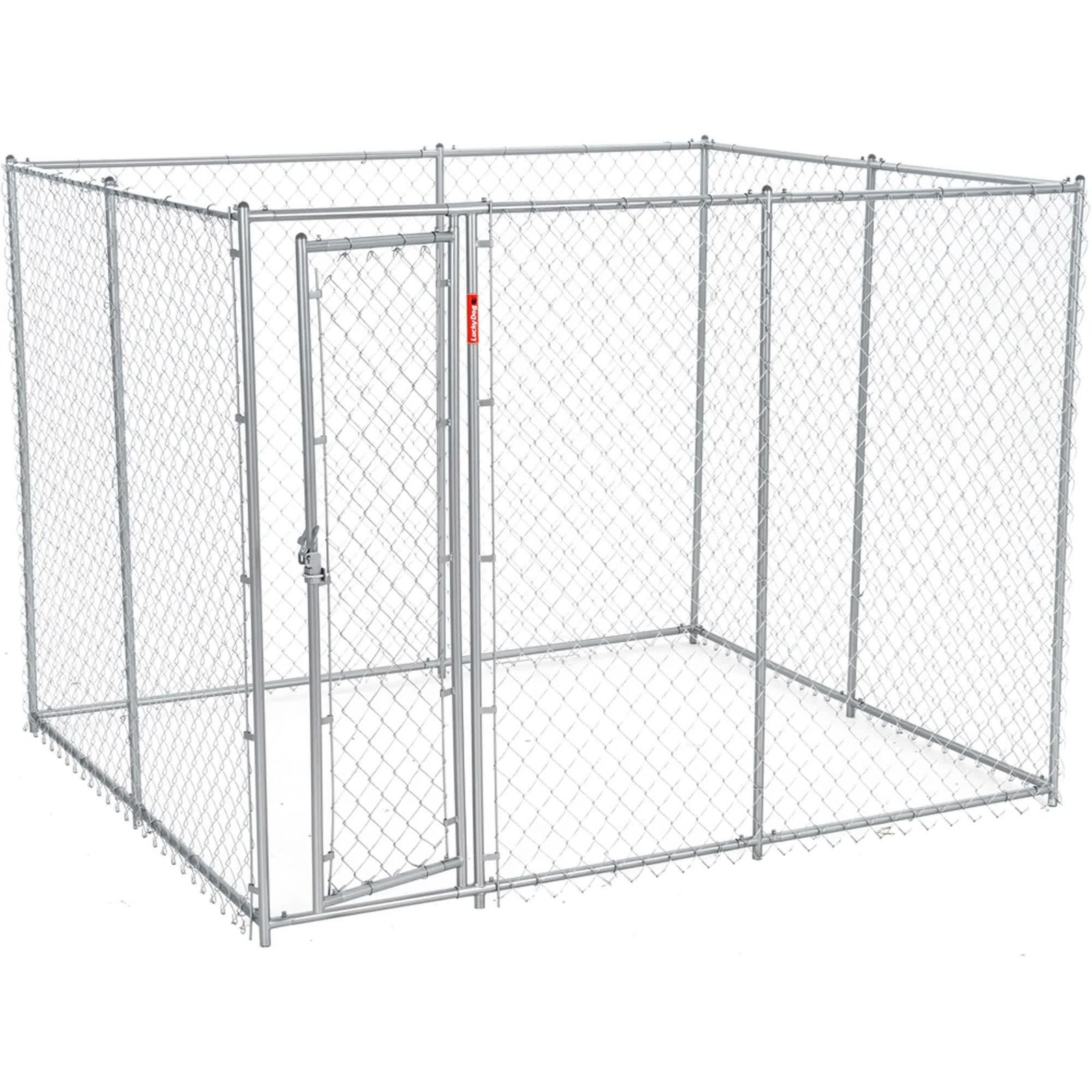 6. Lucky Dog Adjustable Chain Link 10'x5'x6' — Best Chain-Link Run (Add a Roof)