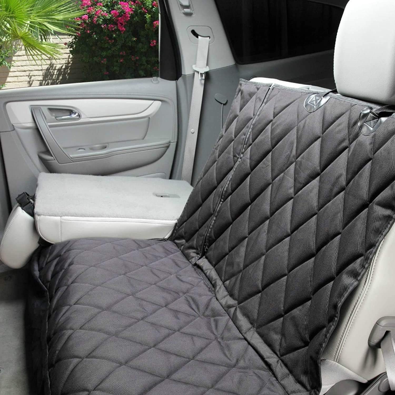 3. 4Knines Dog Seat Cover Hammock — XL (Black) — Best premium XL