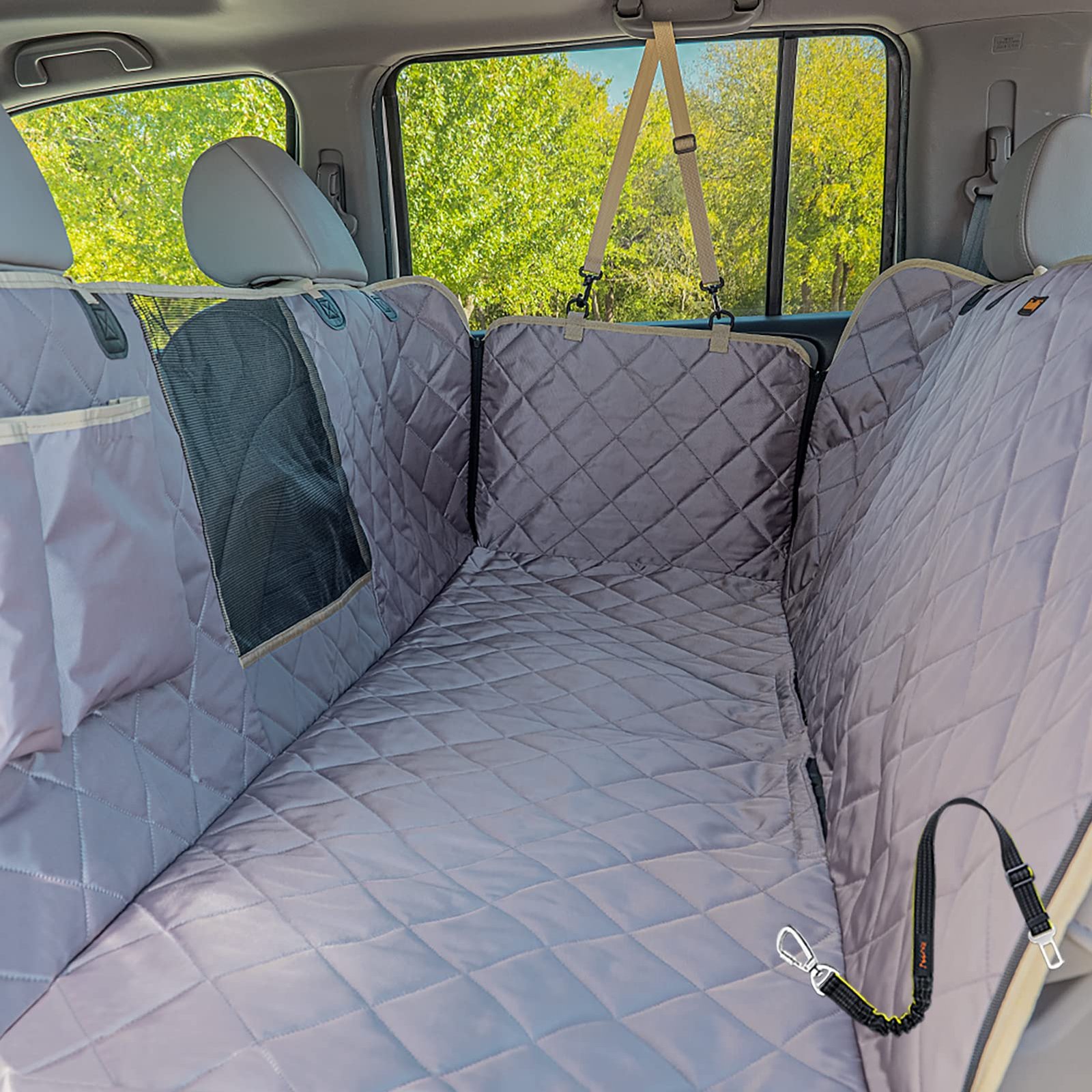 iBuddy Hard Bottom Dog Car Seat Cover — Best rigid base