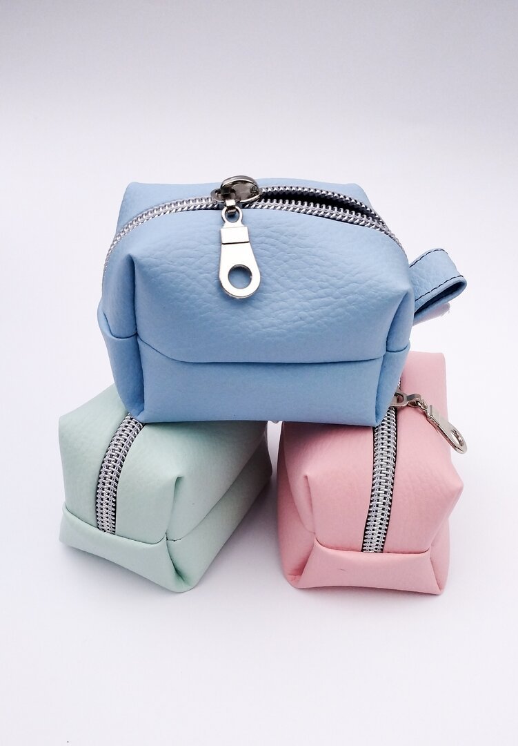 3. PU Leather 2-Zipper Pouch Dispenser — Best leather pouch