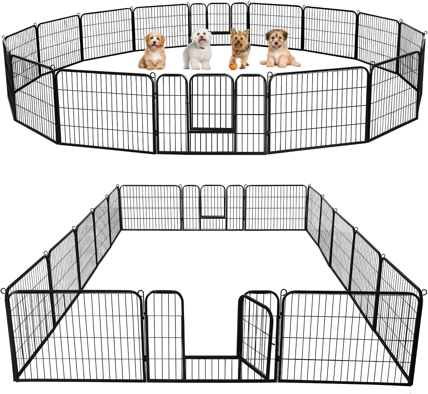 4. BestPet Heavy-Duty Metal Dog Playpen (40″, 16 Panels) — Best heavy-duty metal