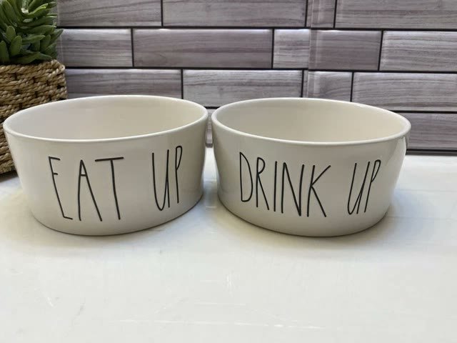 4. "EAT UP" / "DRINK UP" — Set of 2, 6″ — Best Matching Pair