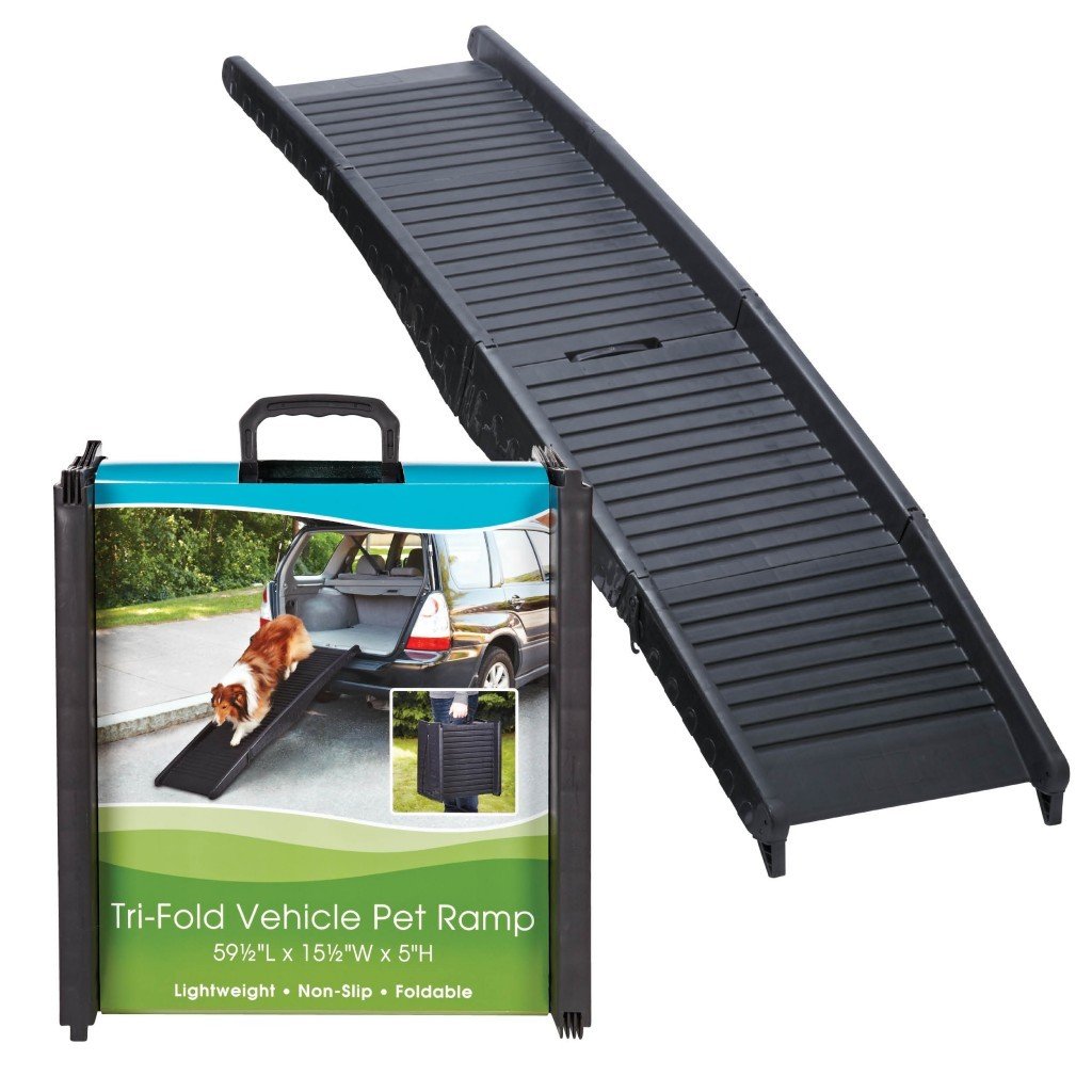 Guardian Gear Tri-Fold Vehicle Pet Ramp, black, 59.5 inch