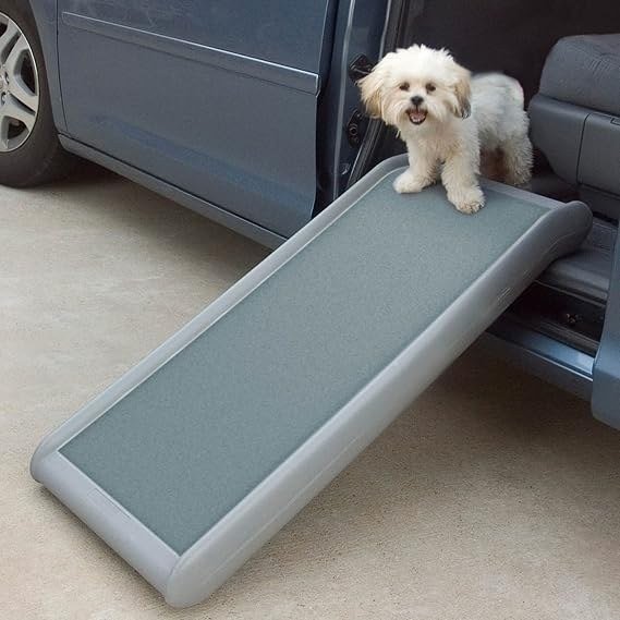 PetSafe Happy Ride Mini dog ramp, compact 40-inch plastic ramp with textured walking surface and side rails