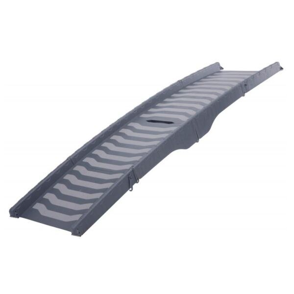 TRIXIE 59-inch grey folding pet ramp for small to medium dogs, 3-way foldable design