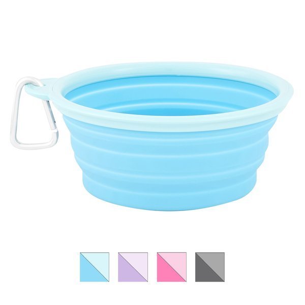 Prima Pets Collapsible Silicone Travel Bowl with Clip