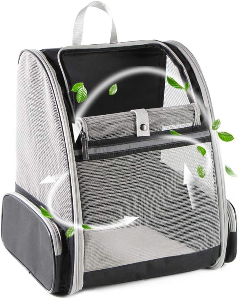 Texsens bubble backpack pet carrier with clear window and mesh ventilation panels